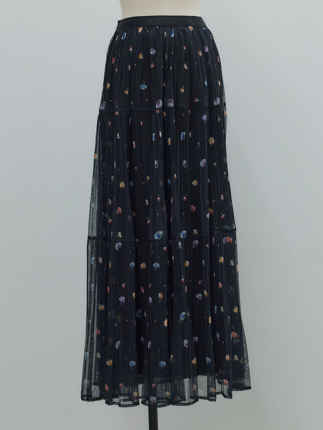 ヴィンテージ柄シアーティアードスカート