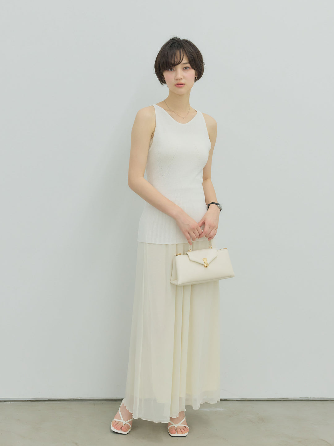 エアリーシフォンフレアスカート