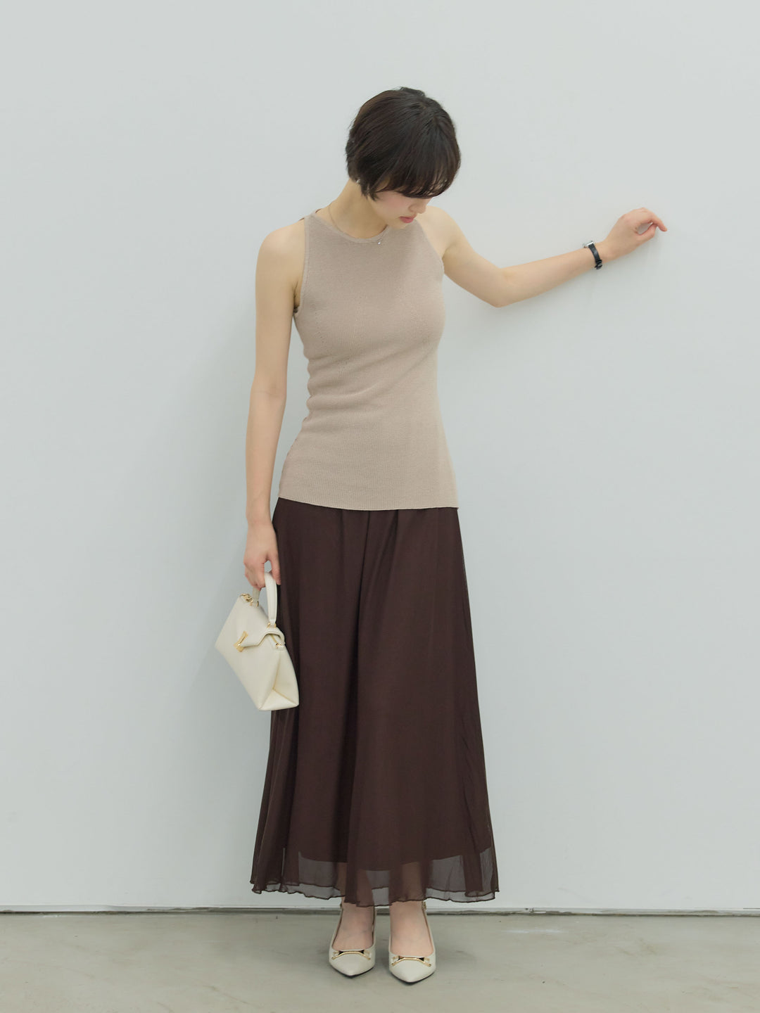 エアリーシフォンフレアスカート