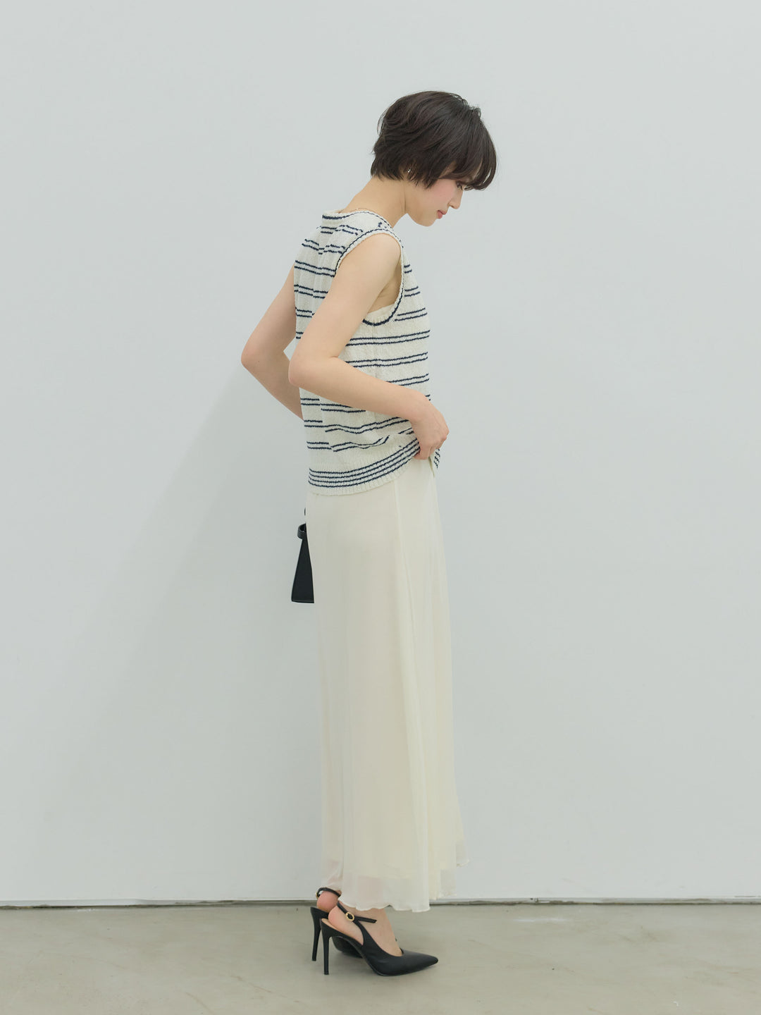 エアリーシフォンフレアスカート