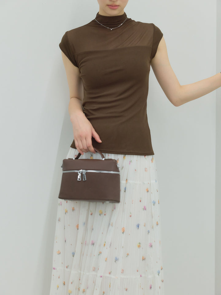 ヴィンテージ柄シアーティアードスカート