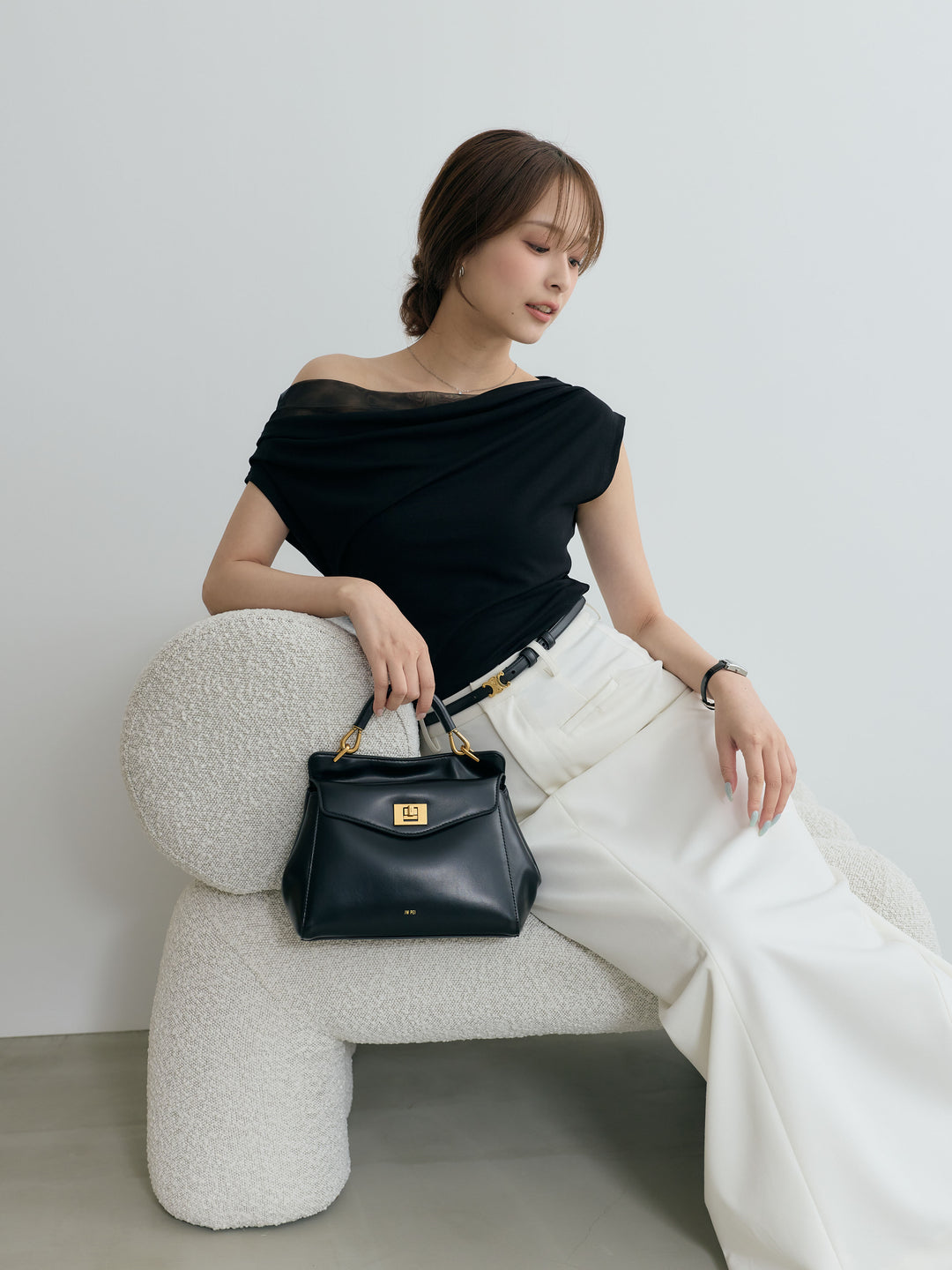 【SET】チュールドッキングドレープカットソー+チュールドッキングドレープカットソー(2set)