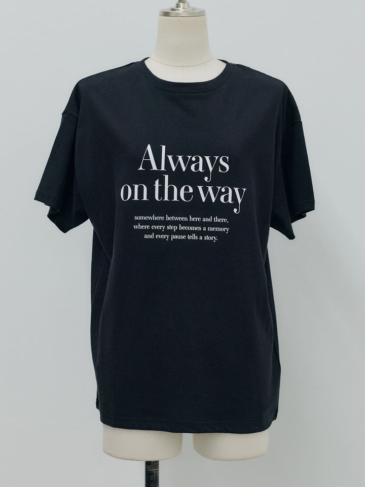 ロゴプリントコットンTシャツ