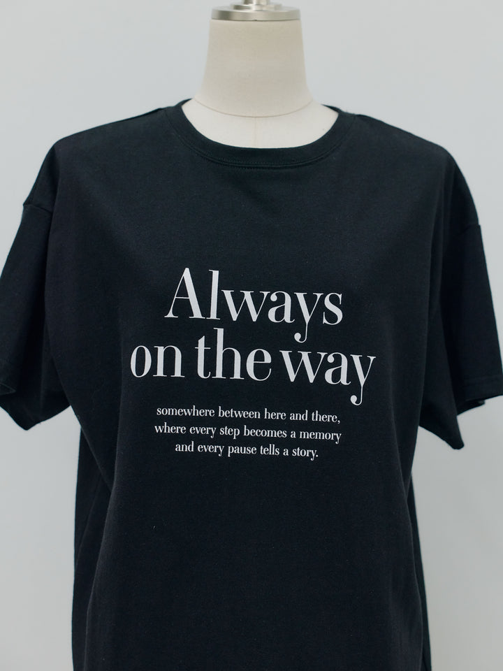 ロゴプリントコットンTシャツ