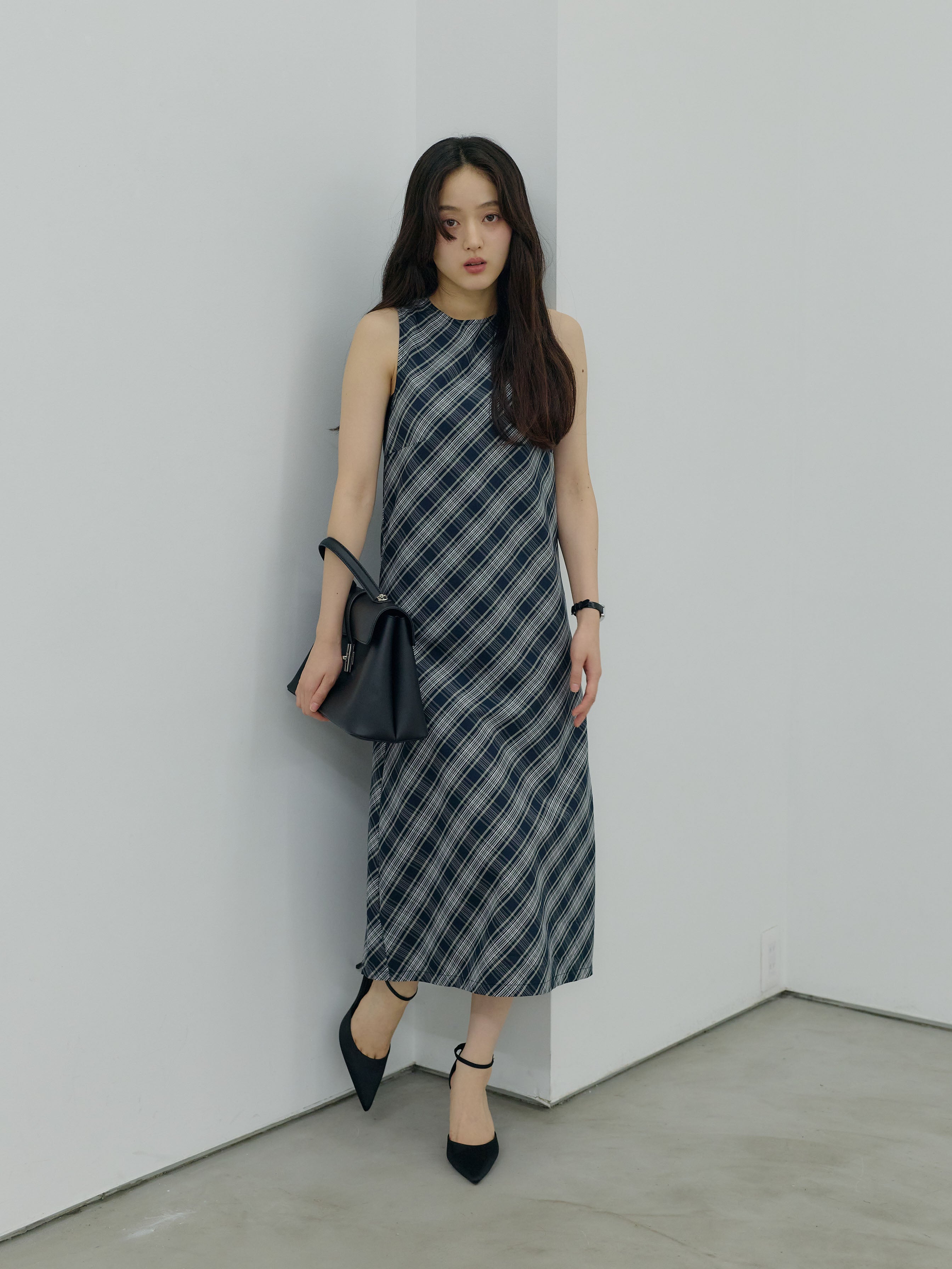 ナ*«様 COMME des GARÇONS チェック柄ノースリーブワンピース チェック