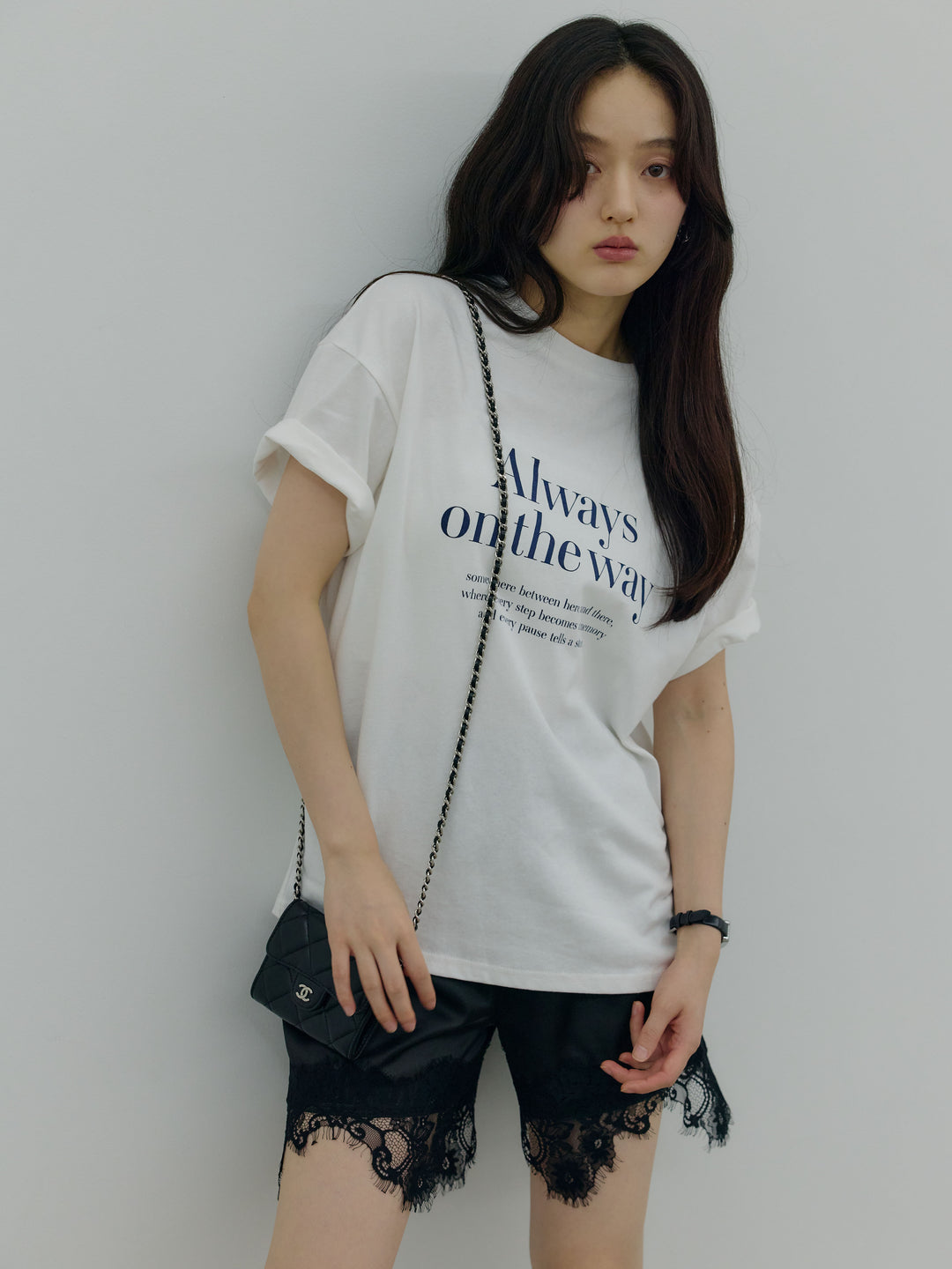 ロゴプリントコットンTシャツ