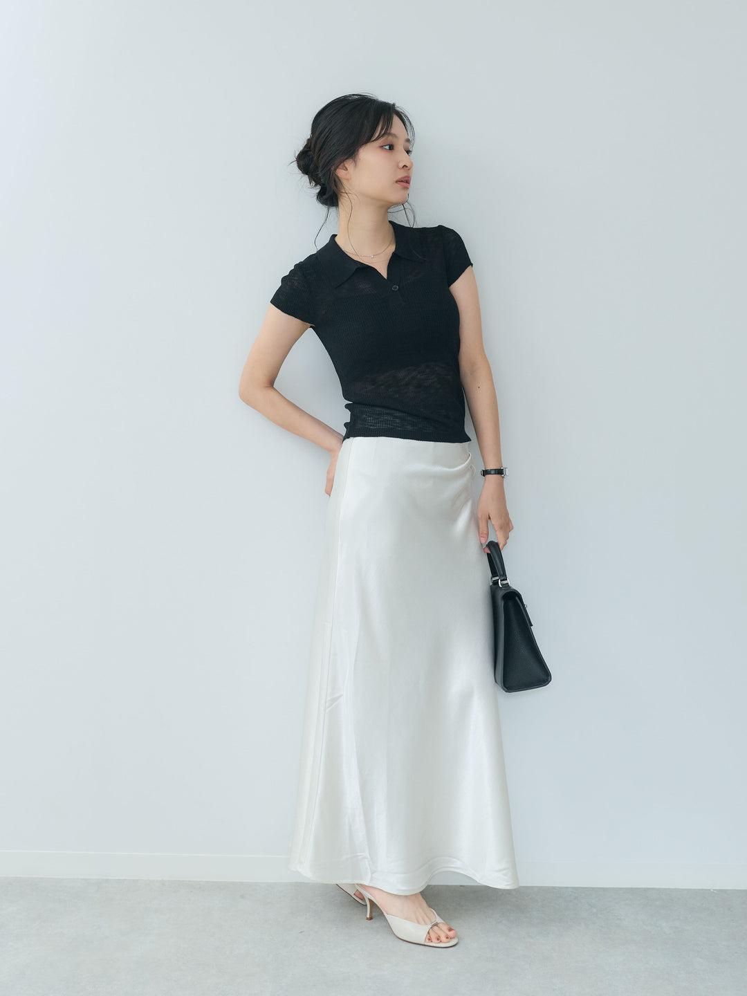 シアースキッパーニットトップス