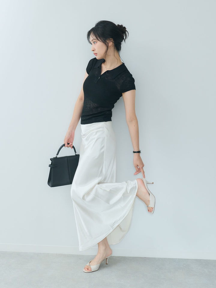 シアースキッパーニットトップス