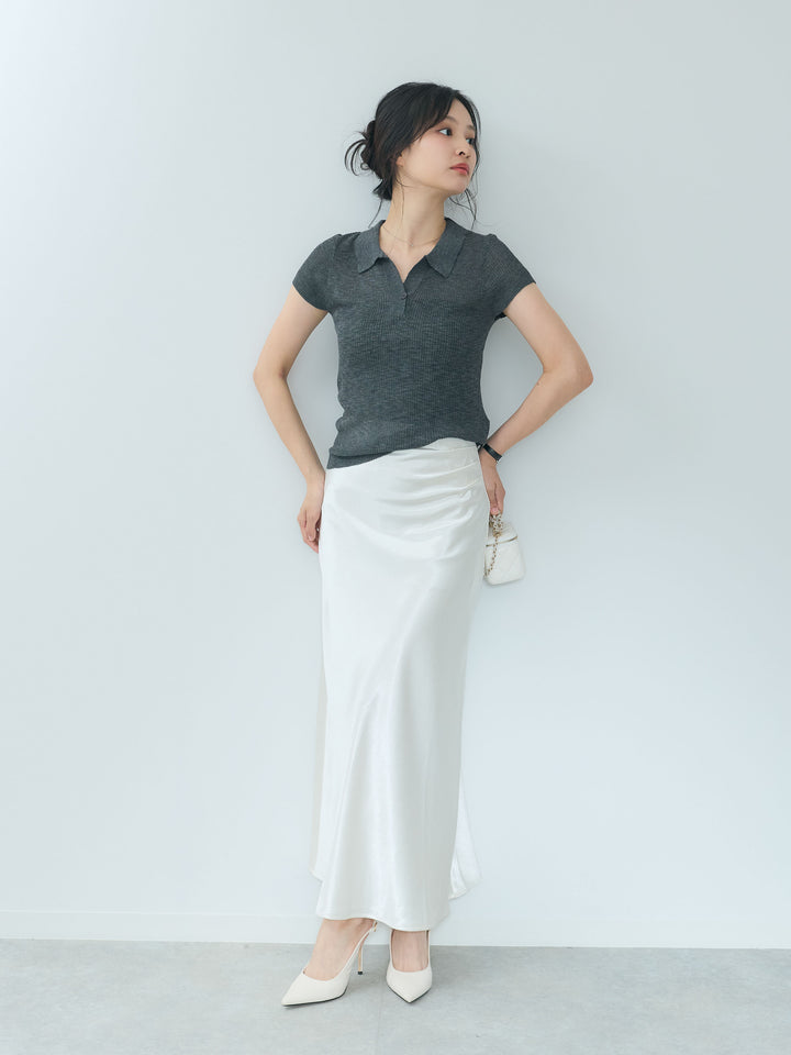 シアースキッパーニットトップス