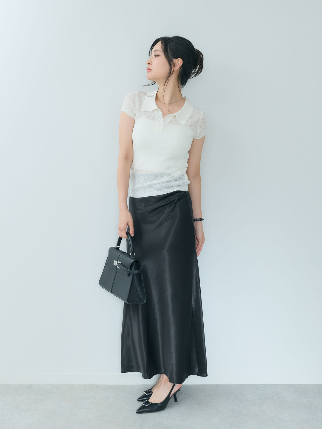 シアースキッパーニットトップス