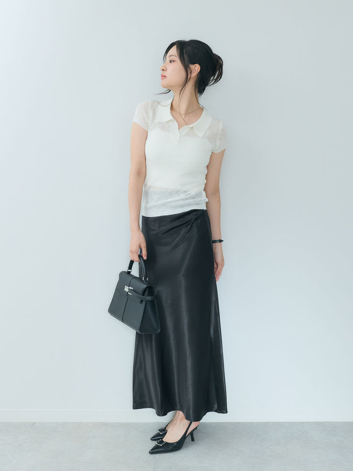 シアースキッパーニットトップス