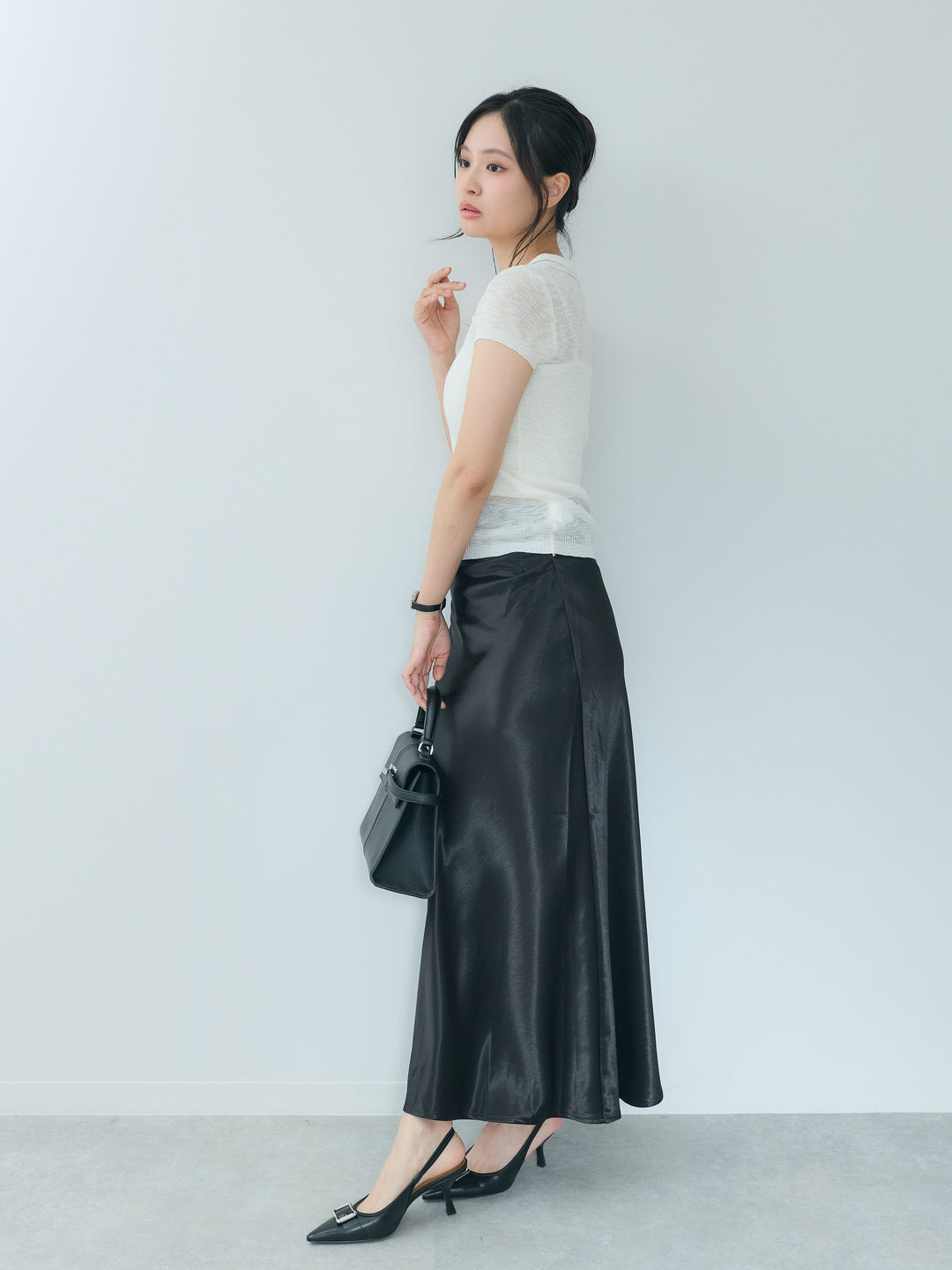 シアースキッパーニットトップス