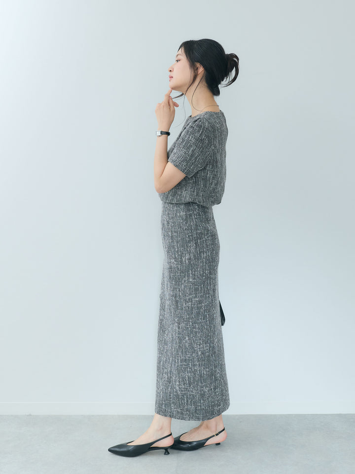 【26AW PRE-ORDER】【Essential】ツイードペンシルスカート