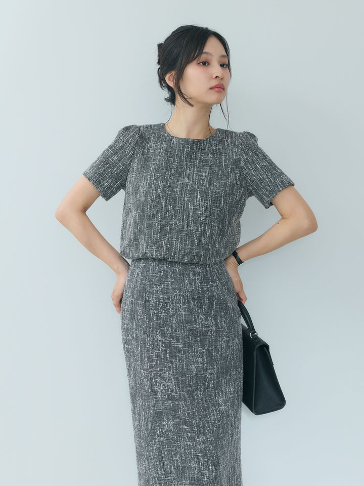 【26AW PRE-ORDER】【Essential】ツイードペンシルスカート