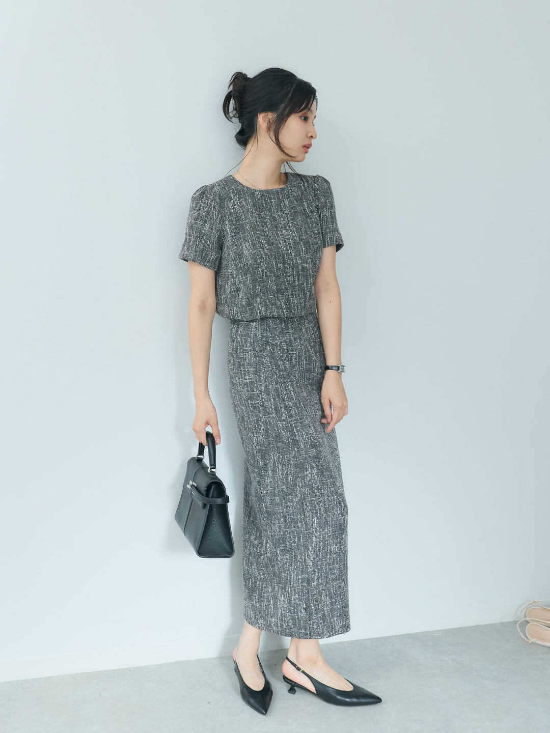 【26AW PRE-ORDER】【Essential】ツイードペンシルスカート