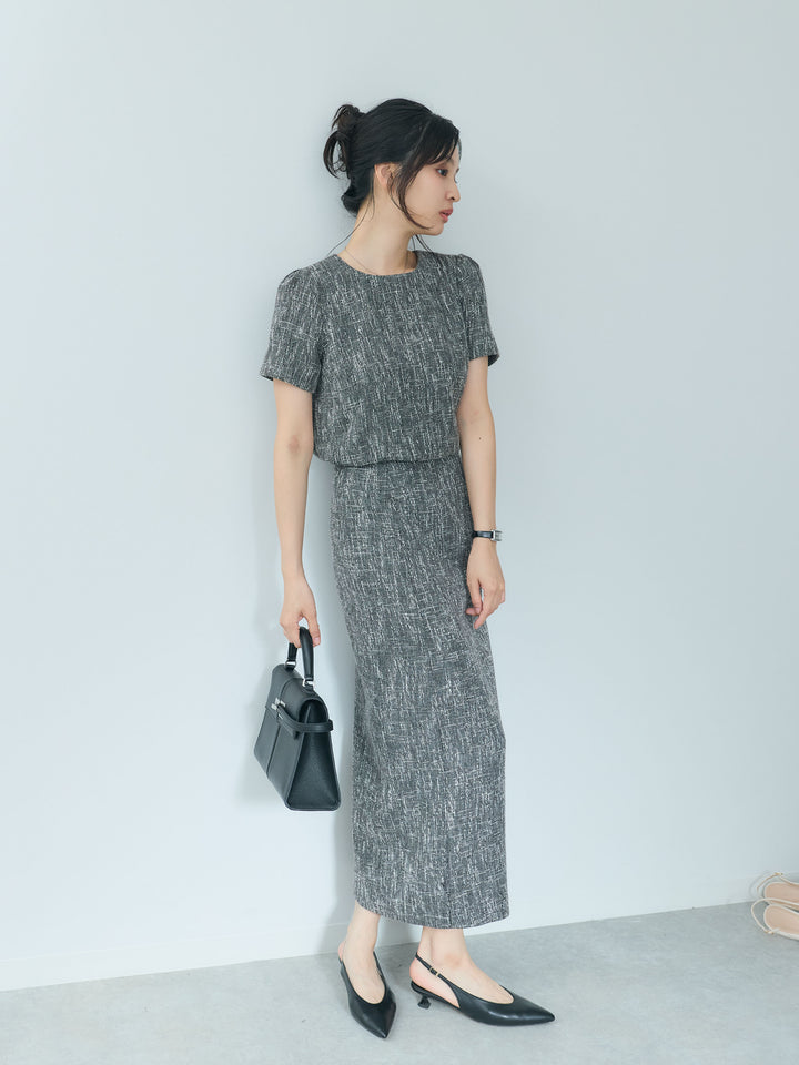 【26AW PRE-ORDER】【Essential】ツイードペンシルスカート