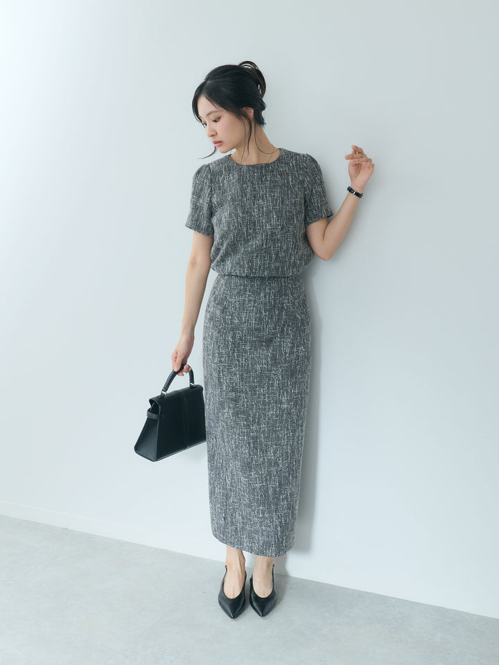 【26AW PRE-ORDER】【Essential】ツイードペンシルスカート