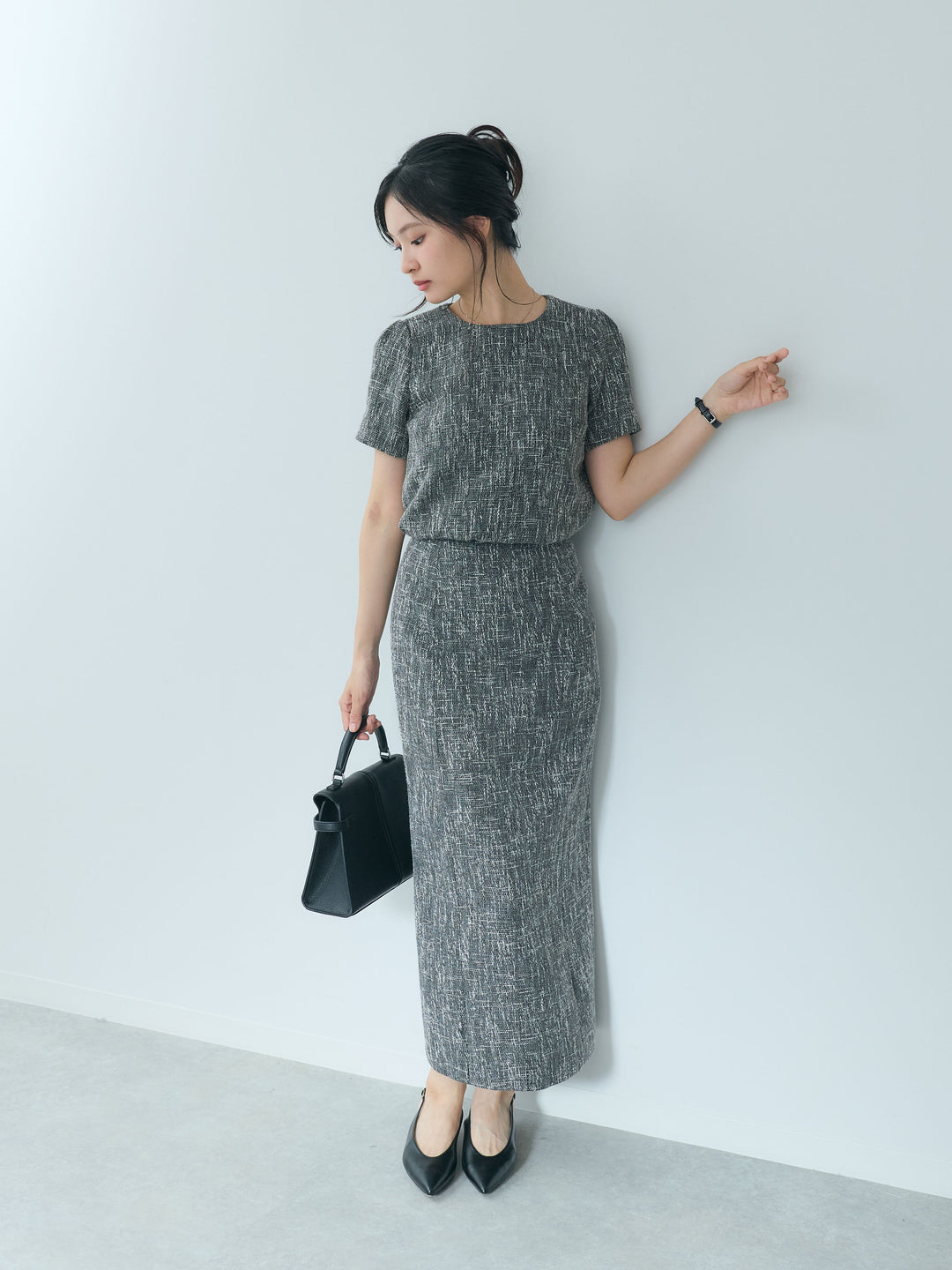 【26AW PRE-ORDER】【Essential】ツイードペンシルスカート