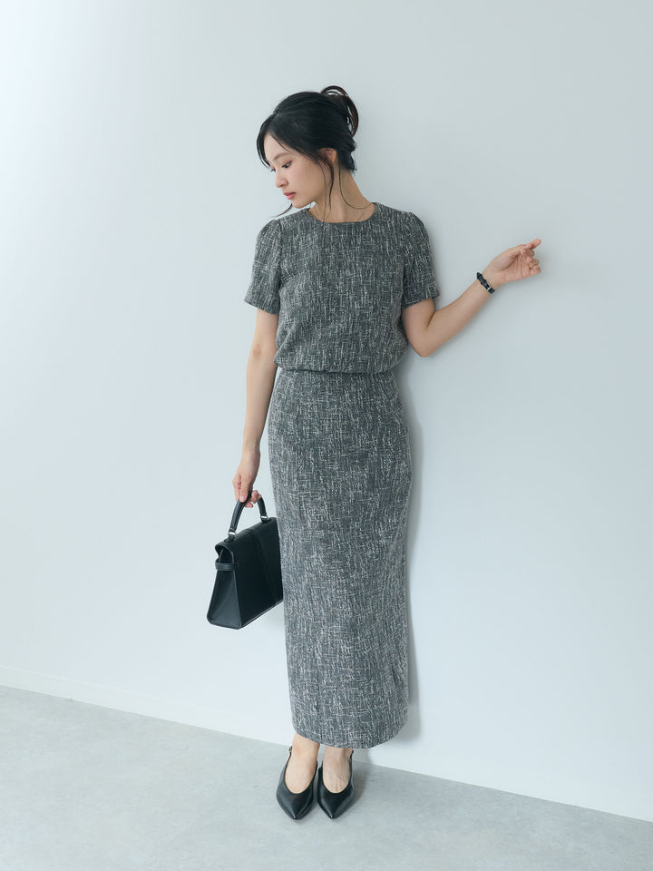 【26AW PRE-ORDER】【Essential】ツイードペンシルスカート