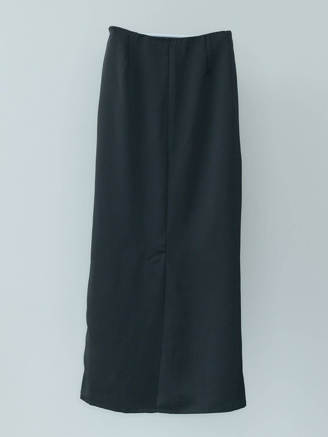 【Essential】Satin I line back slit skirt