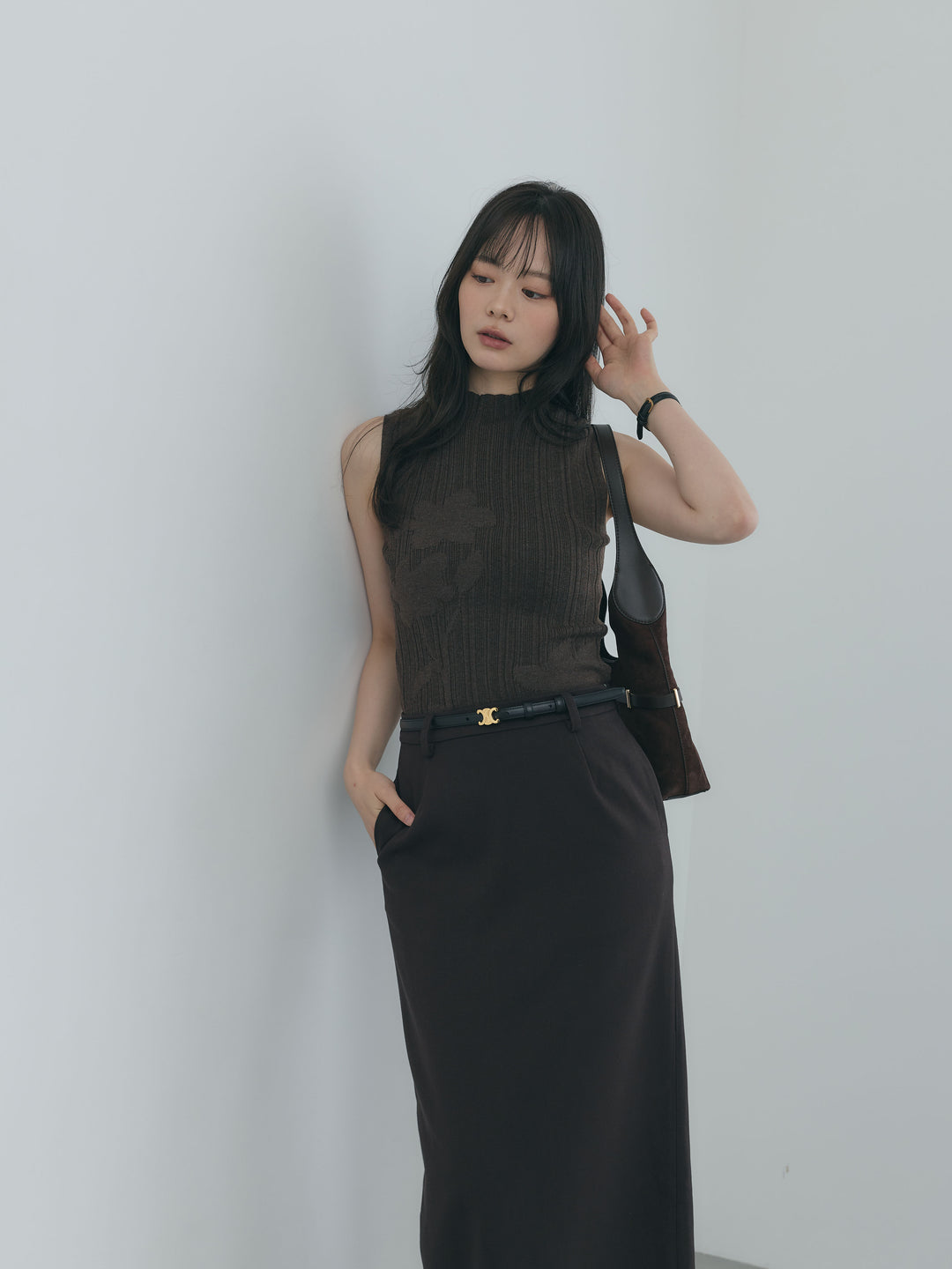 【Essential】Authentic wool like pencil skirt