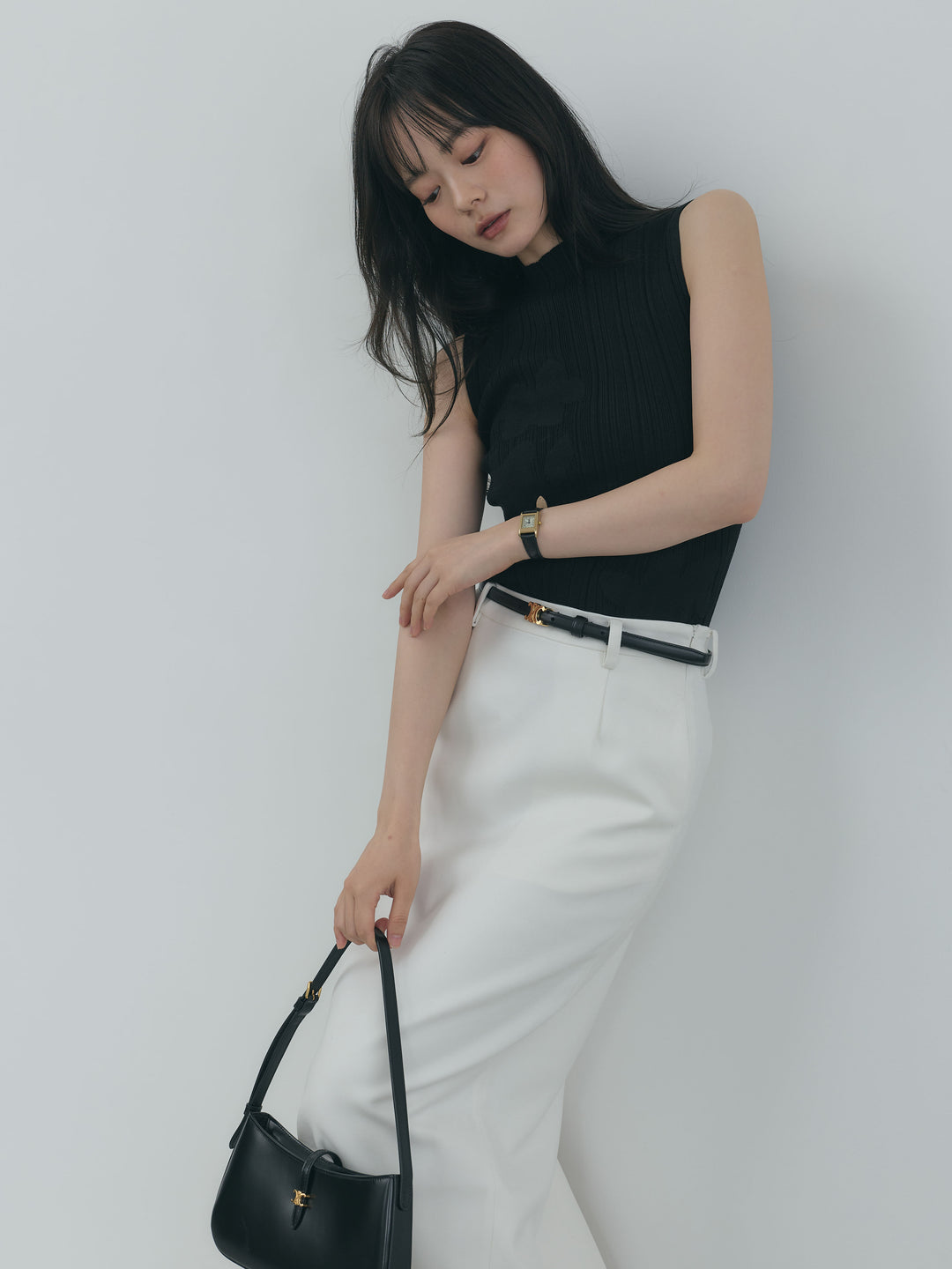 【Essential】Authentic wool like pencil skirt