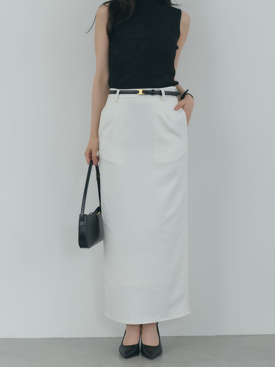 【Essential】Authentic wool like pencil skirt
