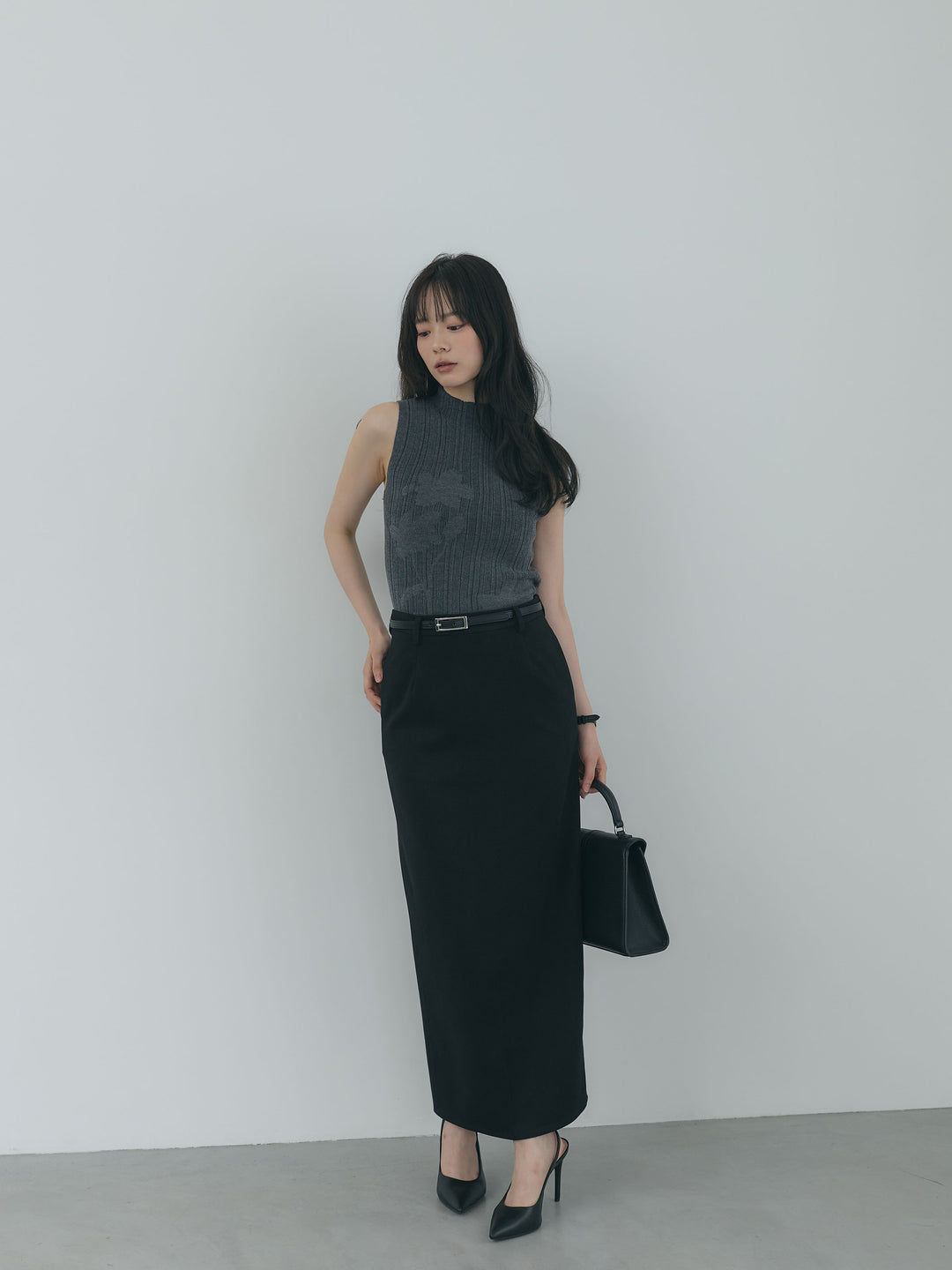【Essential】Authentic wool like pencil skirt