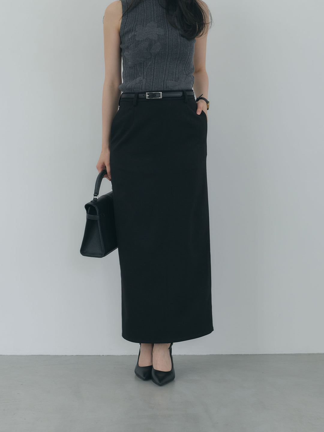 【Essential】Authentic wool like pencil skirt