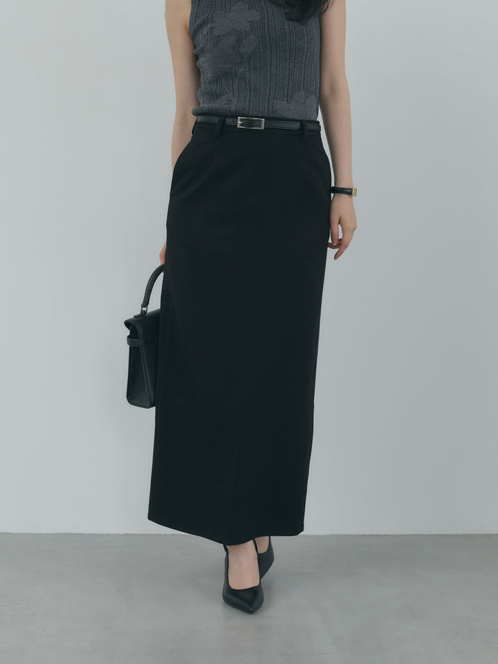 【Essential】Authentic wool like pencil skirt
