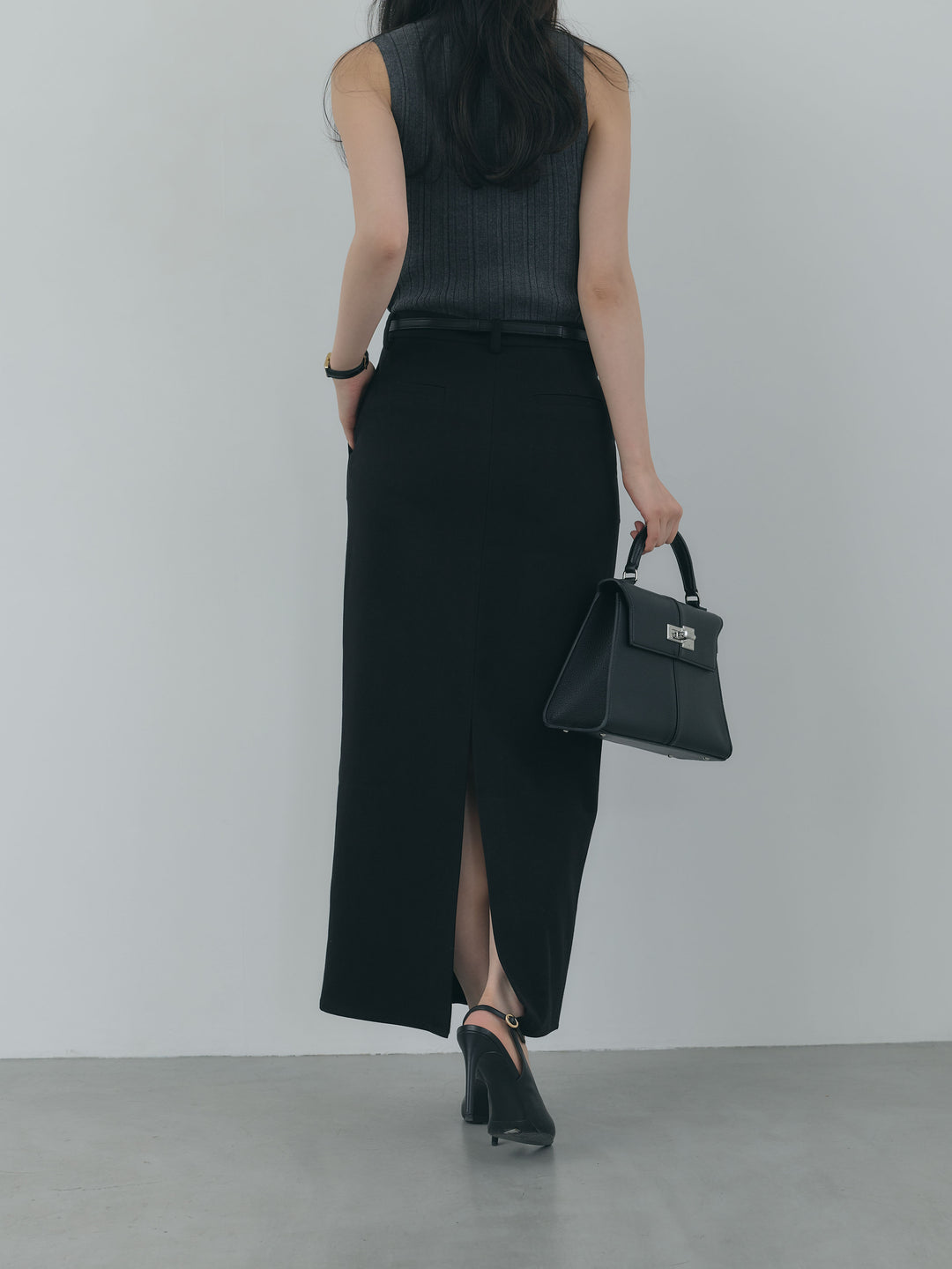 【Essential】Authentic wool like pencil skirt