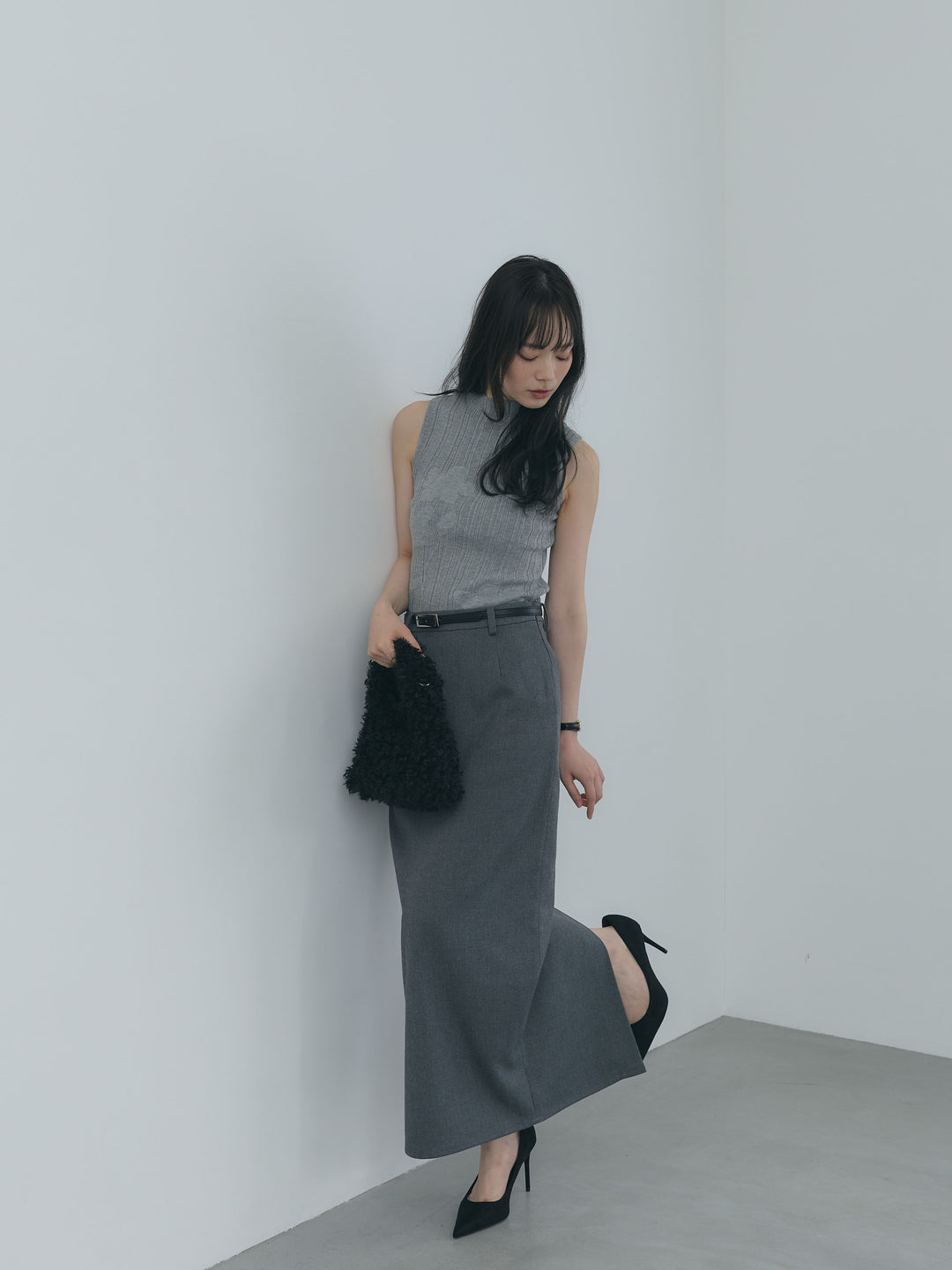 【Essential】Authentic wool like pencil skirt