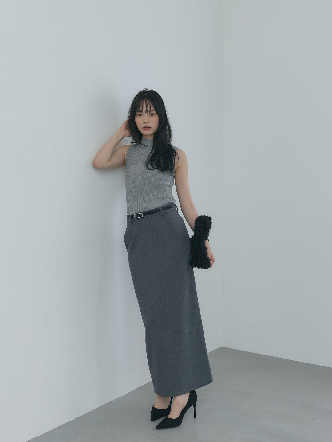 【Essential】Authentic wool like pencil skirt