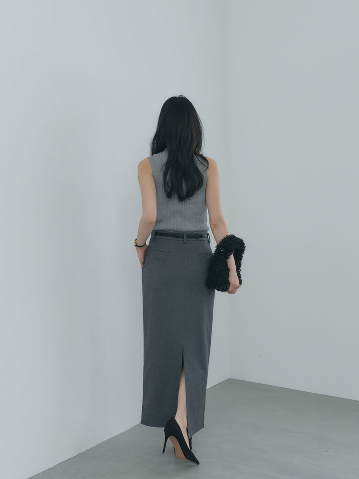 【Essential】Authentic wool like pencil skirt
