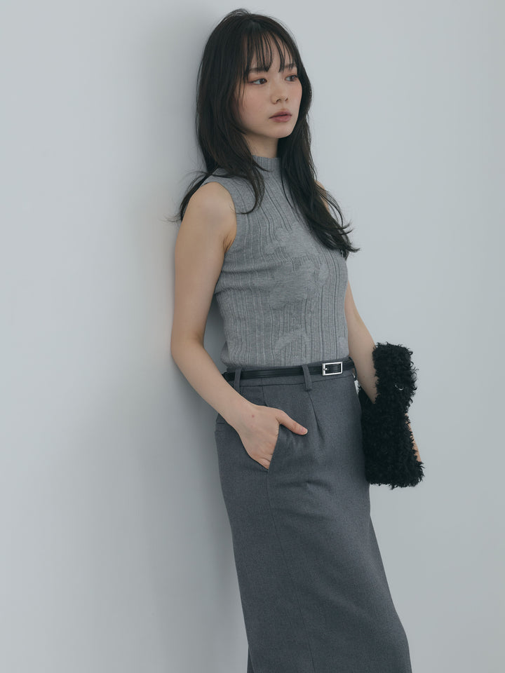 【Essential】Authentic wool like pencil skirt