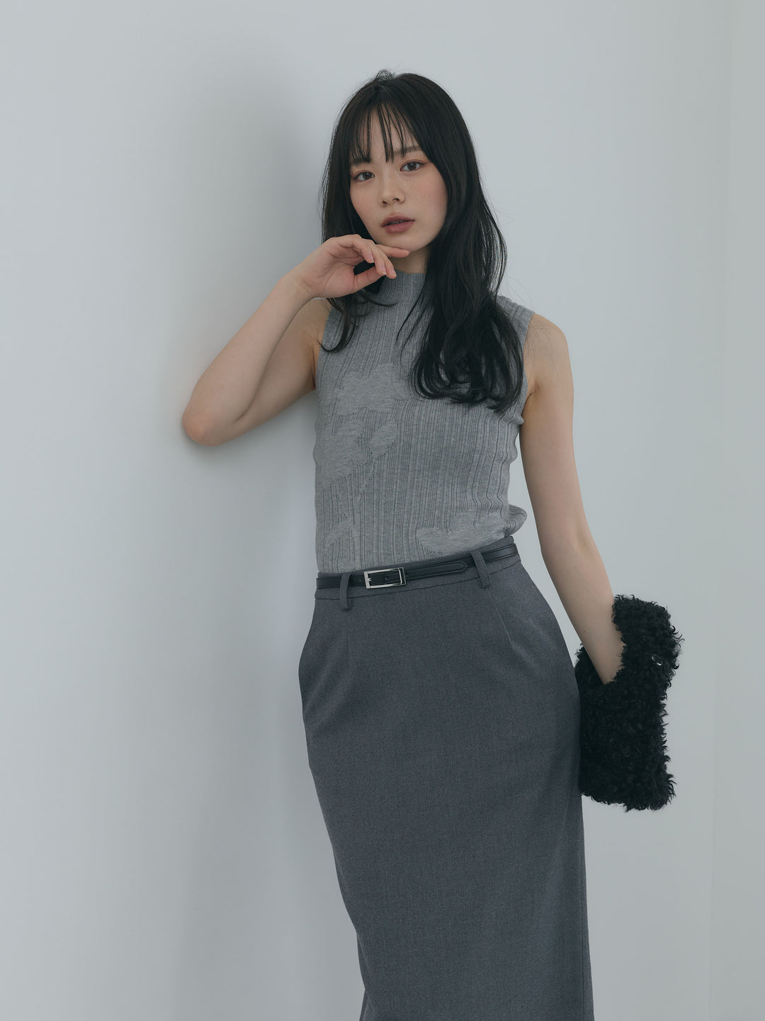 【Essential】Authentic wool like pencil skirt