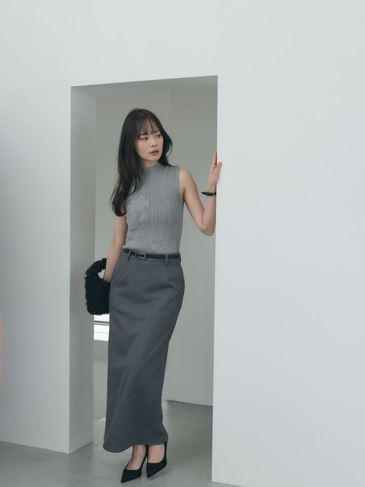【Essential】Authentic wool like pencil skirt