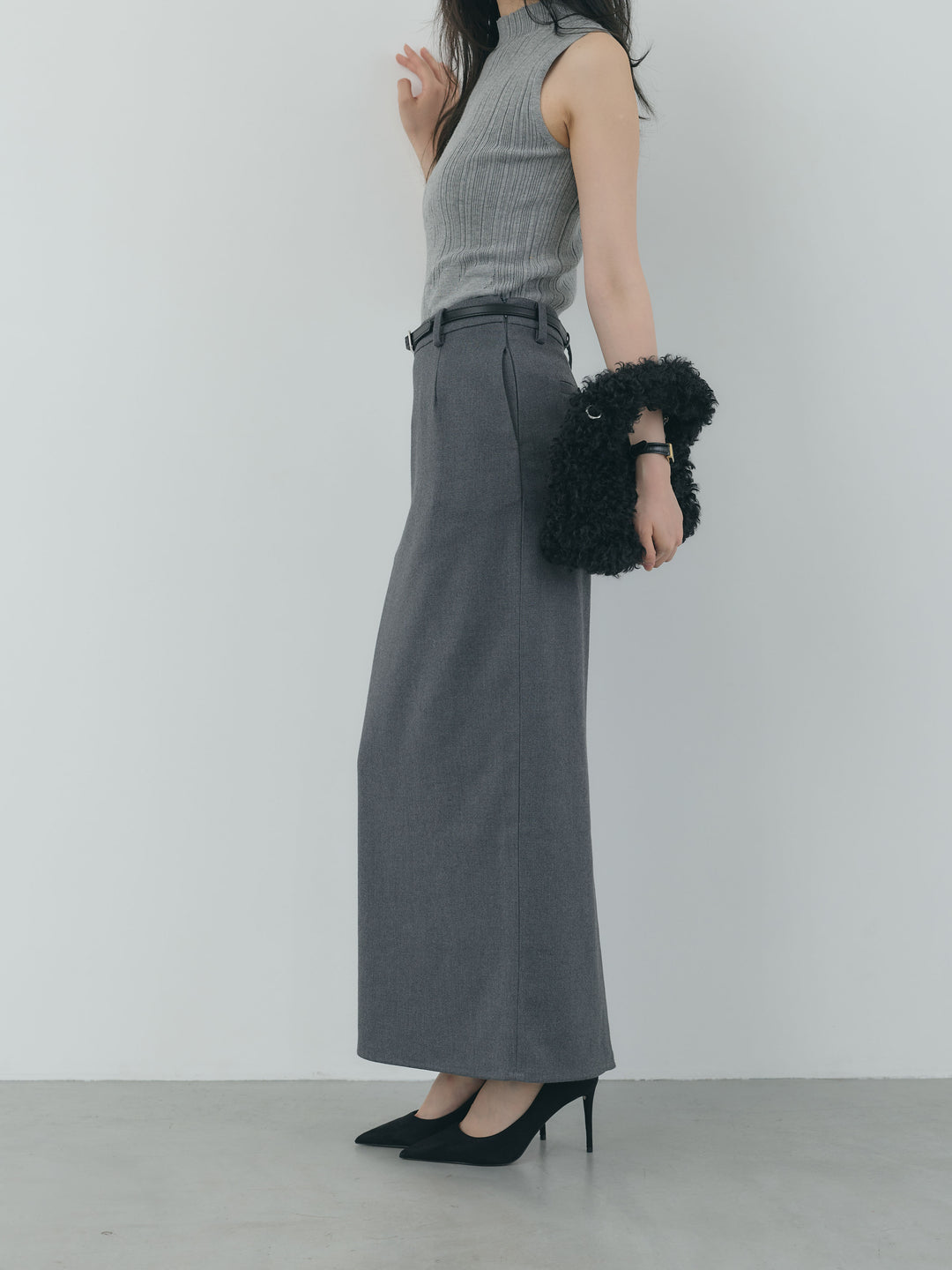 【Essential】Authentic wool like pencil skirt