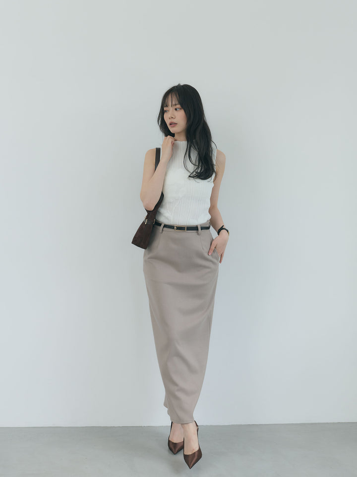 【Essential】Authentic wool like pencil skirt