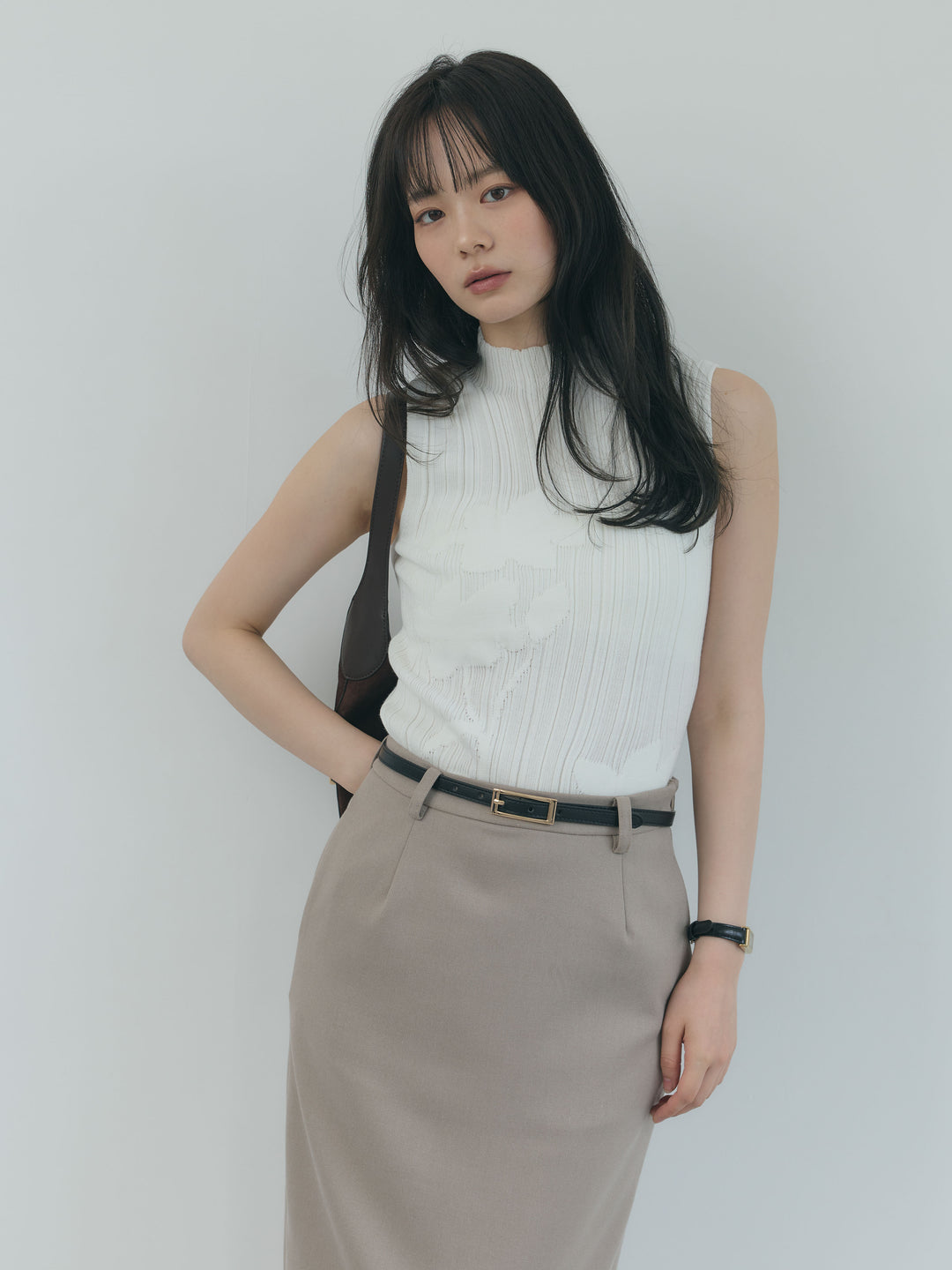 【Essential】Authentic wool like pencil skirt