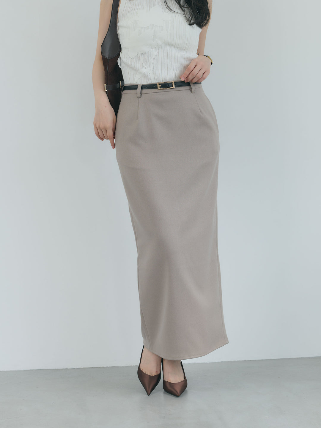 【Essential】Authentic wool like pencil skirt