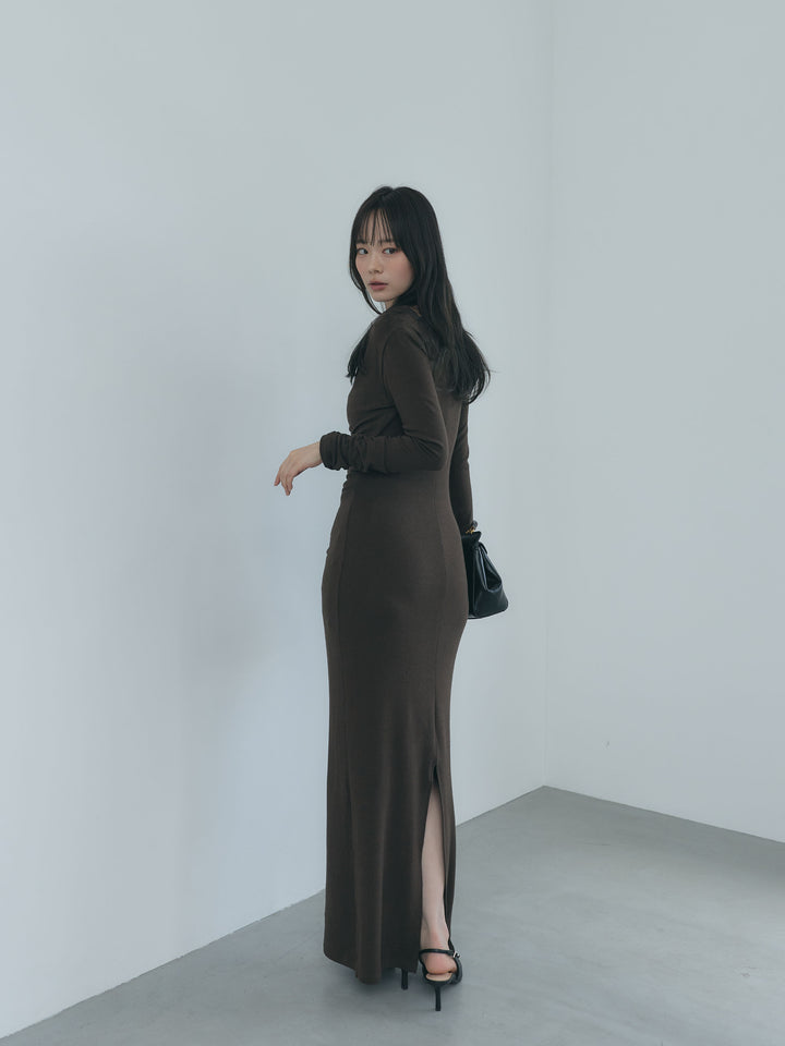 【Essential】Drape soft touch fit one piece