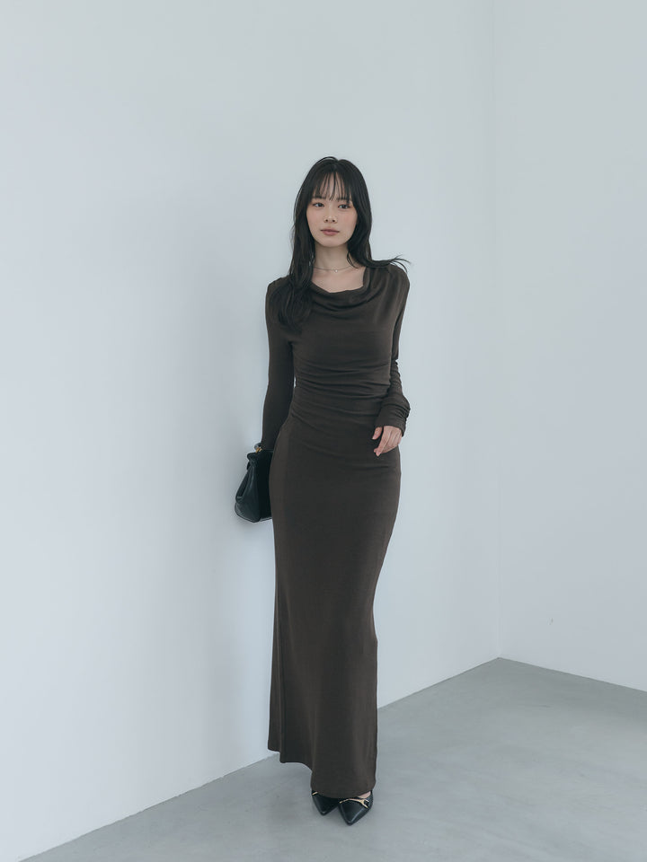 【Essential】Drape soft touch fit one piece