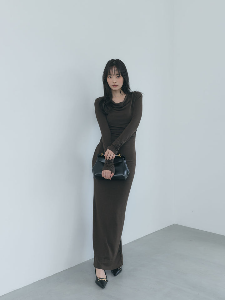 【Essential】Drape soft touch fit one piece