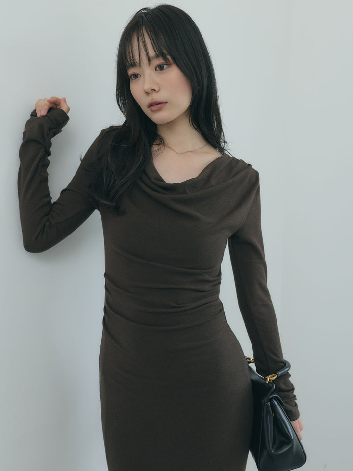 【Essential】Drape soft touch fit one piece