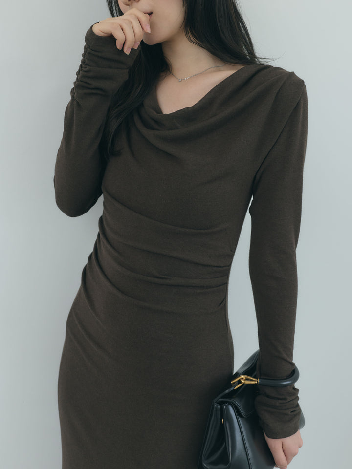 【Essential】Drape soft touch fit one piece
