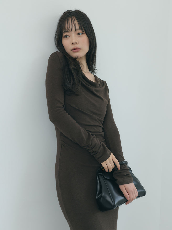【Essential】Drape soft touch fit one piece
