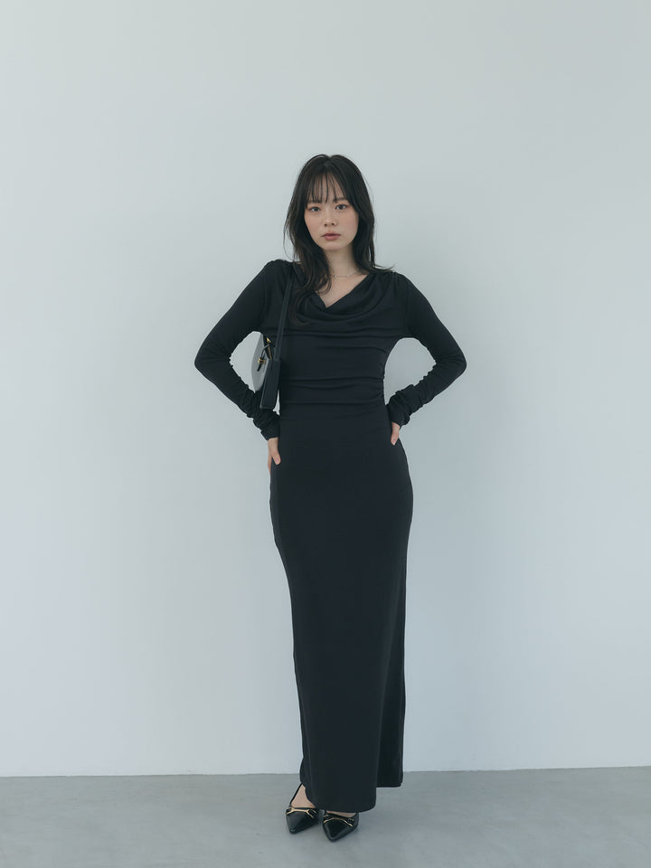 【Essential】Drape soft touch fit one piece