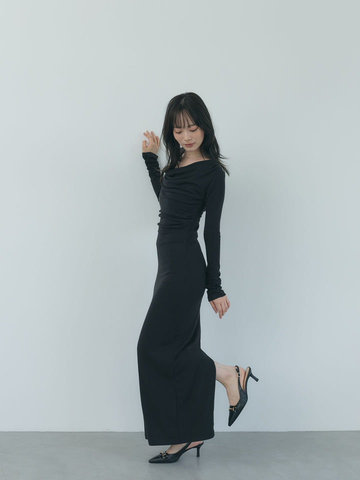 【Essential】Drape soft touch fit one piece