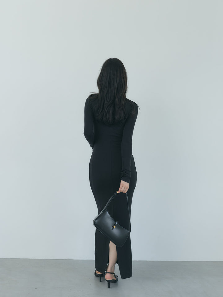 【Essential】Drape soft touch fit one piece